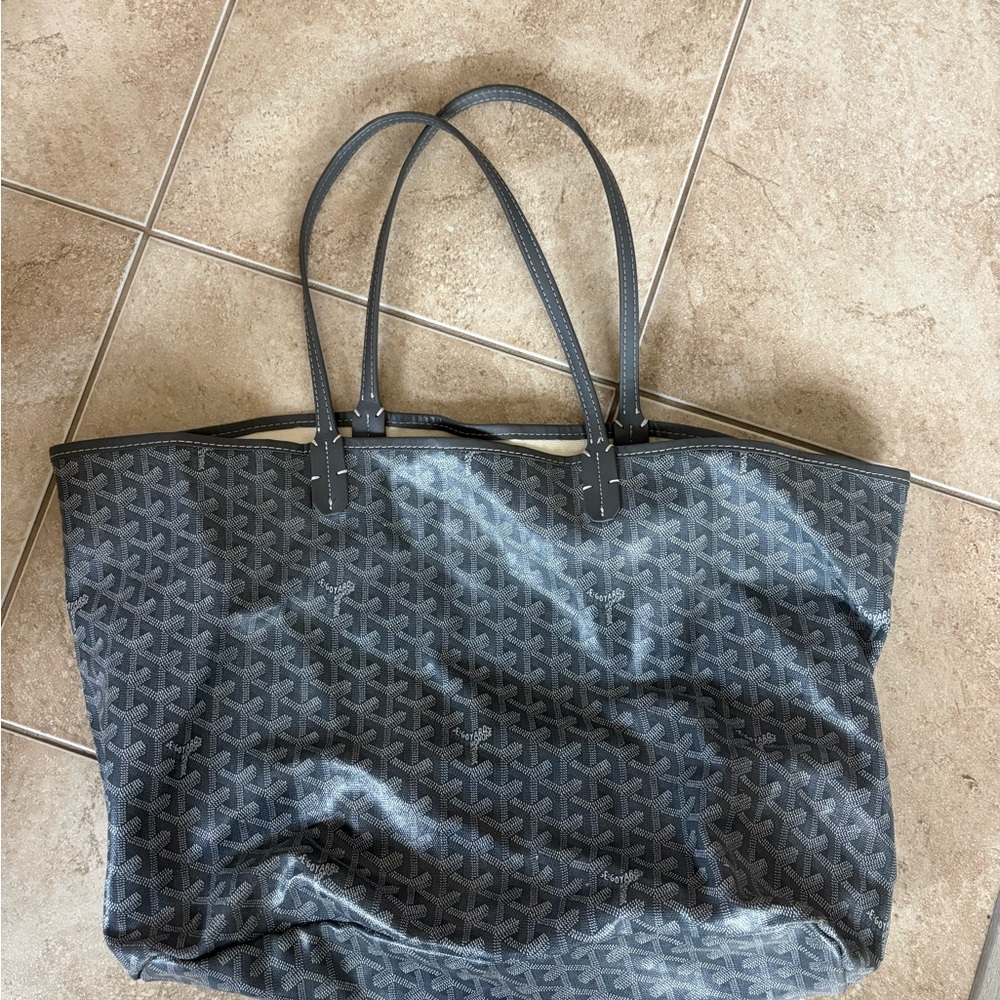 Source Unknown Grey Patterned Tote Bag - image 1
